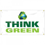 28" x 4' Banner with Legend: "Think Green"_noscript