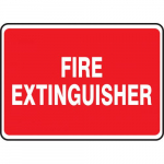 10" x 14" Aluminum Sign: "Fire Extinguisher"_noscript