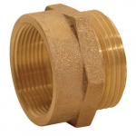 4" Female to 4" Male Hex Nipple, Cast Brass 4" Female to 4" Male Hex Nipple, Cast Brass