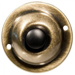 1-3/4" Antique Brass Round Pushbutton