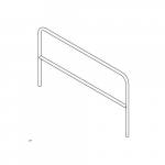 Aluminum Pipe Safety Railing, 72" Long