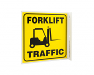 Eco "Forklift Traffic" Plastic Safety L Sign Eco "Forklift Traffic" Plastic Safety L Sign