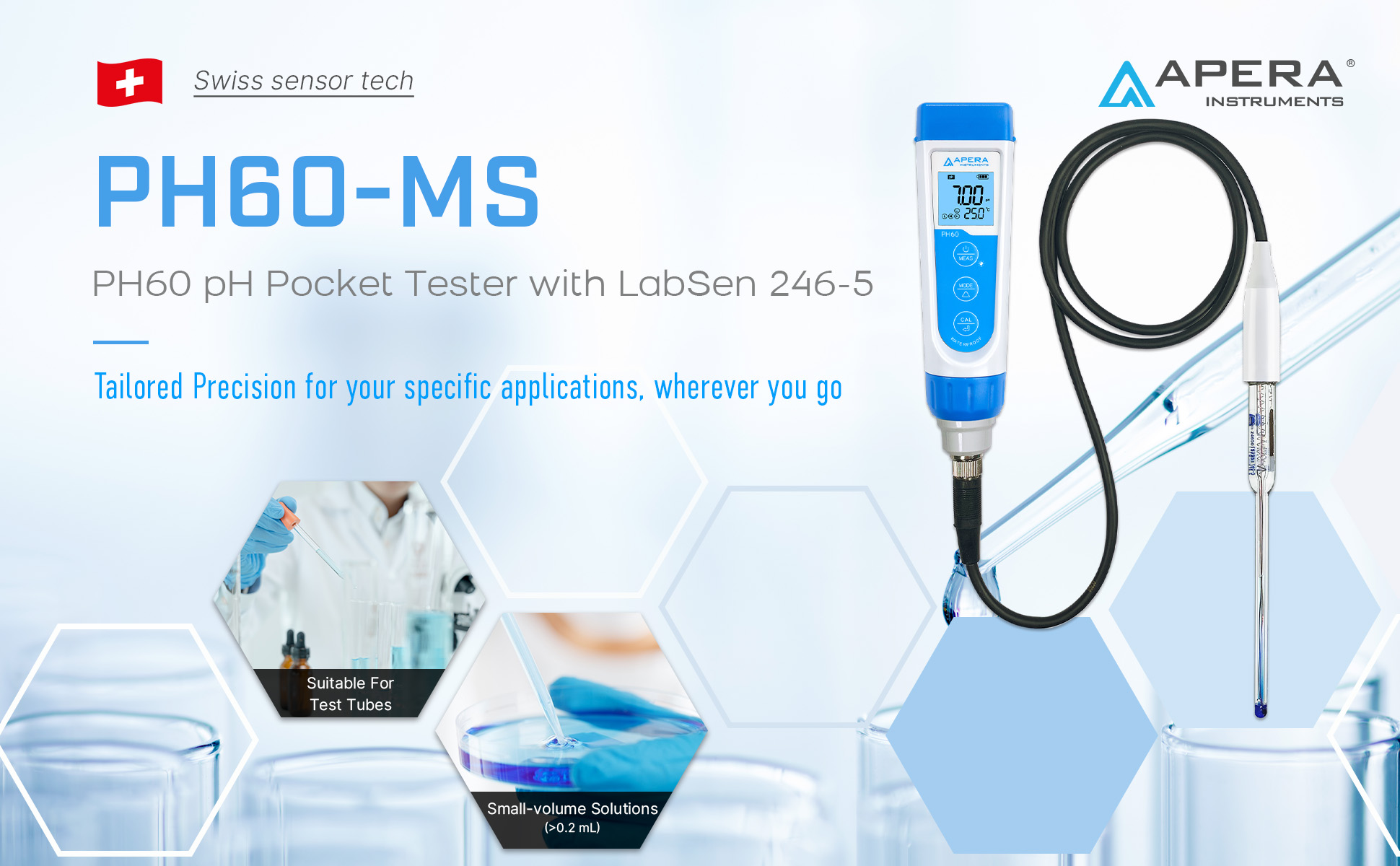 PH60-MS pH Tester for Small Volume