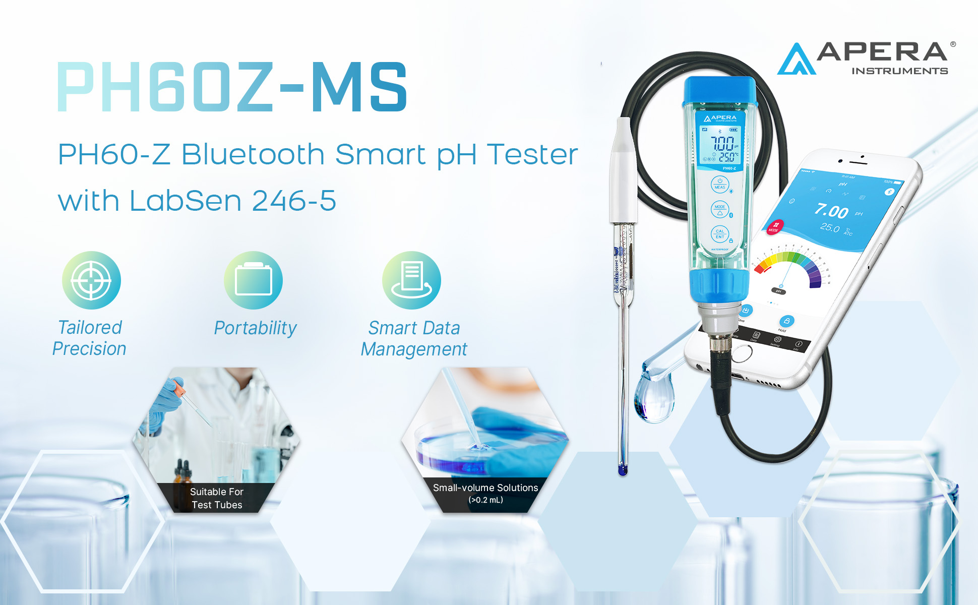 PH60Z-MS Smart pH Tester for Small Volume
