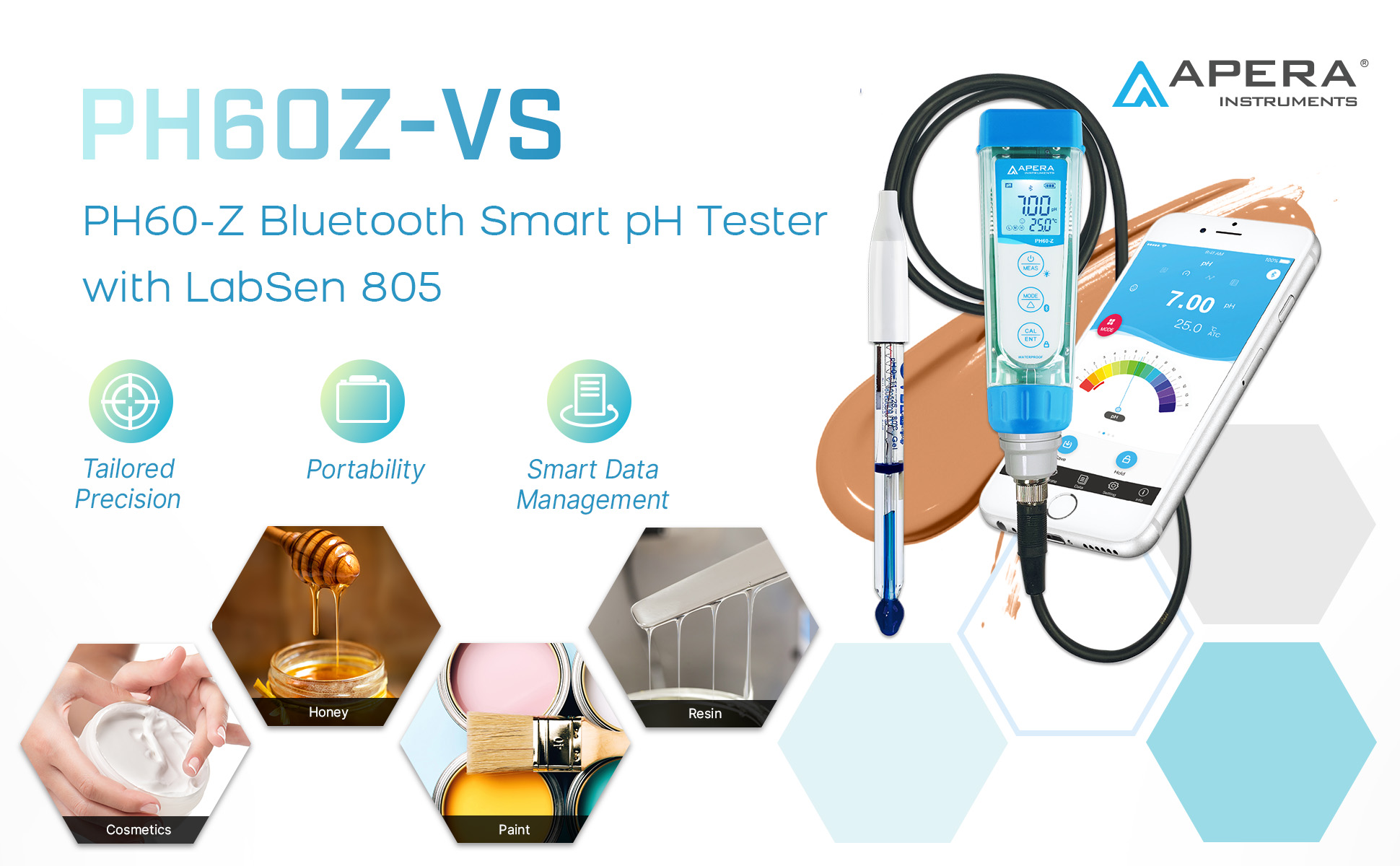PH60Z-VS Smart pH Meter for Viscous Samples