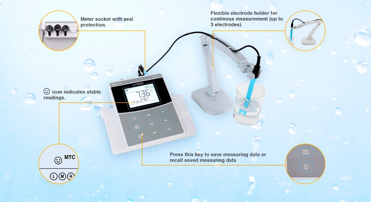 Buy Apera Instruments AI521, PH800 Benchtop pH Meter Kit Mega Depot
