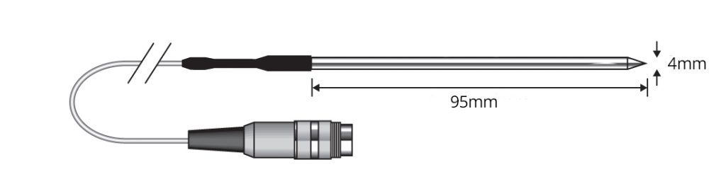 PT100 Penetration Probe (1m Lead)