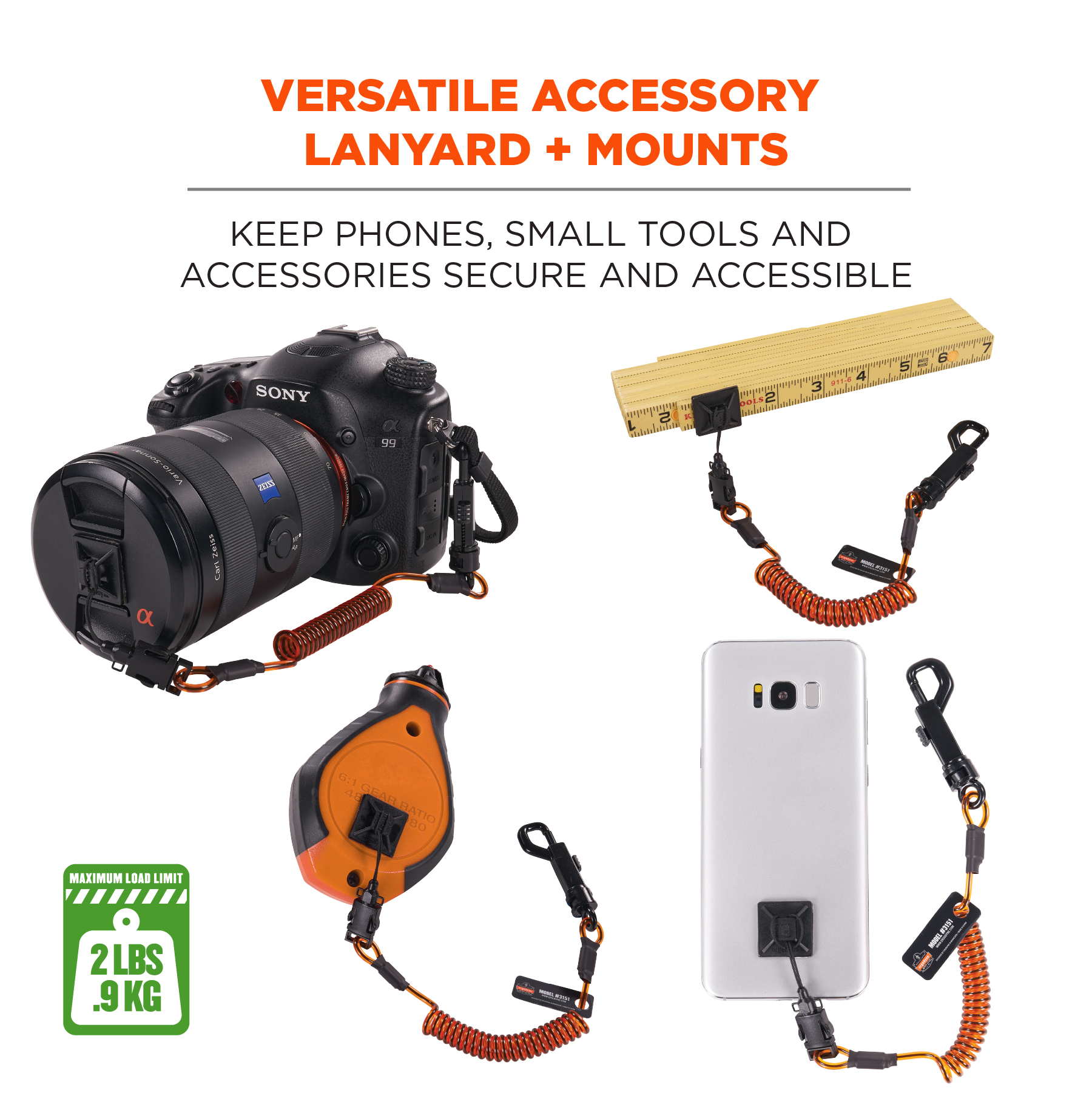 Versatile accessory lanyard and mounts