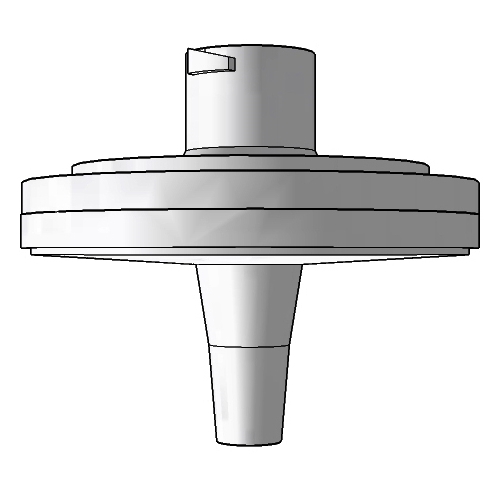 Model 1 Female Leur-Lock with Male Slip Port, high-flow 0.8µm