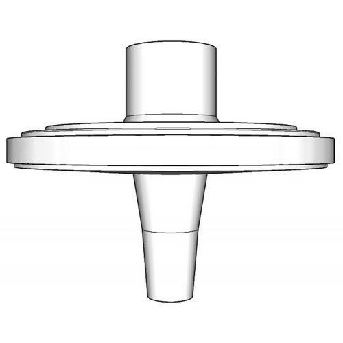 Model 5 Female Slip Port with Male Slip Port, high-flow 0.8µm