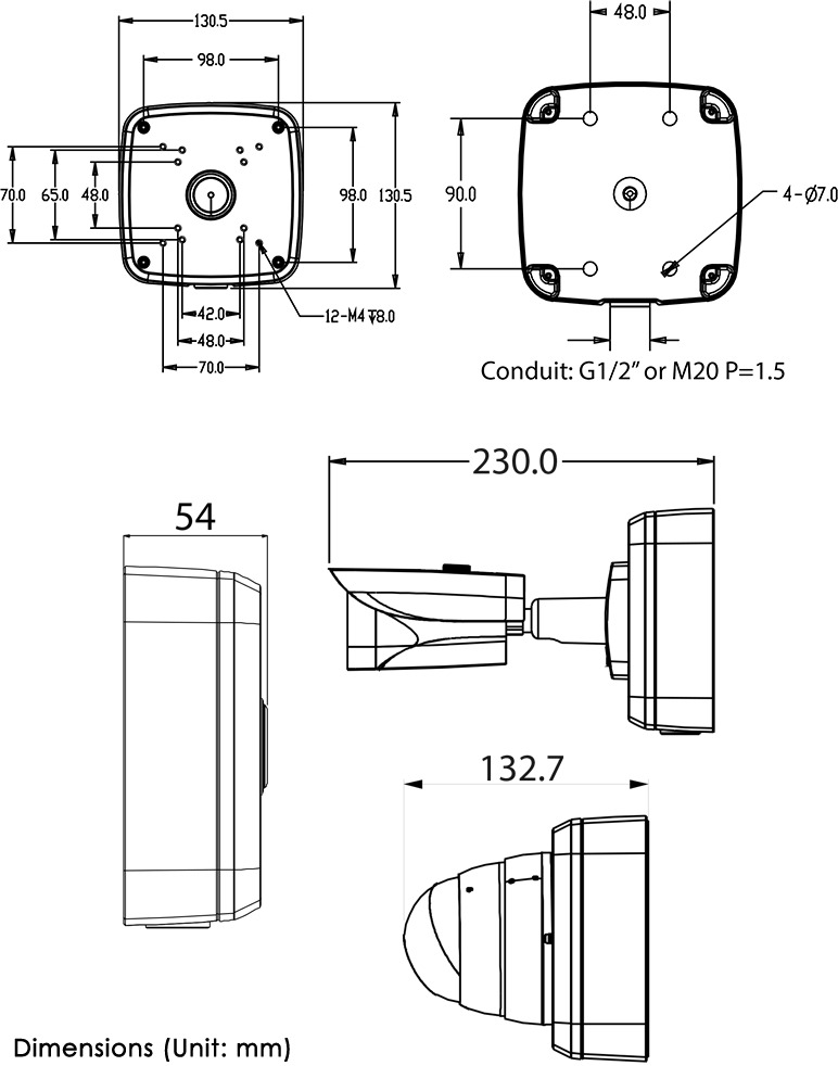 Buy Lorex ACJNCD4BKB8PK, Outdoor Junction Box for 4 Screw Base Cameras