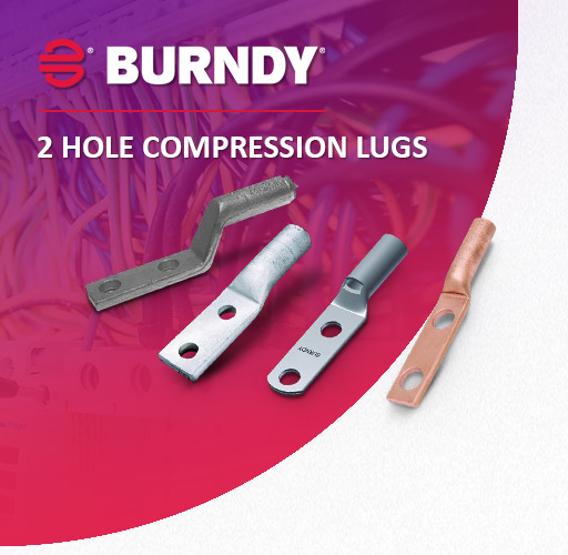 Burndy 2 Hole Compression Lugs