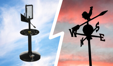 Difference between anemometer and weather vane