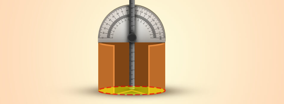 How to use a protractor with depth gauge
