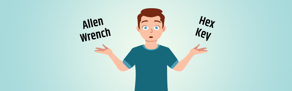 difference between an Allen wrench and a hex key