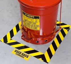 Stripe Marking black-yellow