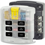 Blue Sea Systems 5028-BSS, ST Blade Fuse Block - 6 Circuits with Cover