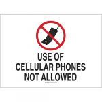 Brady, 122878, Use Of Cellular Phones Not Allowed Sign