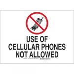 Brady, 132029, Use Of Cellular Phones Not Allowed Sign
