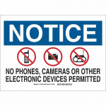 Brady, 132047, Phones, Cameras Or Other Electronic... Sign