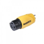 Marinco S15-504, Straight Adapter 125V Male to 125/250V Female Locking