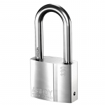 Brass Padlock with Chrome Finish, Keyed Different