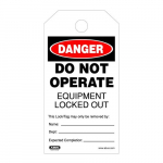 73008 High-Quality Plastic "Do Not Operate" Lockout Tag