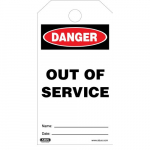 73009 High-Quality Plastic "Out Of Service" Lockout Tag_noscript