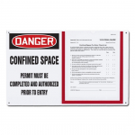 Holder Board "Confined Space - Permit Must Be..."