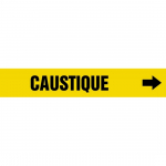 1-1/2" to 2" Pipe Marker "Caustique" Yellow_noscript