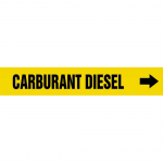 2-1/2" to 6" Pipe Marker "Carburant Diesel" Ylw_noscript