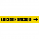 1-1/2" to 2" Pipe Marker "Eau Chaude Domestique"_noscript
