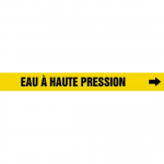 1-1/2" to 2" Pipe Marker "Eau Haute Pression" Ylw_noscript