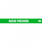 2-1/2" to 6" Pipe Marker "Basse Pression" Green_noscript
