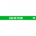 1-1/2" to 2" Pipe Marker "Eau De Pluie" Green_noscript