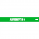 1-1/2" to 2" Pipe Marker "Alimentation" Green_noscript