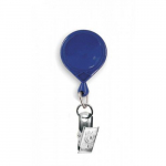 Blue Retractable Badge Holder w/ Bulldog Clip Pack_noscript