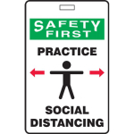 ID Badge, Safety First Practice Social Distancing_noscript