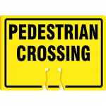 Cone Top Warning Sign w/ Legend "Pedestrian Crossing"_noscript