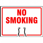 Cone Top Warning Sign w/ Legend "No Smoking"_noscript
