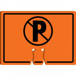 Cone Top Warning Sign w/ Legend "No Parking (Symbol)"_noscript
