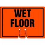 Cone Top Warning Sign w/ Legend "Wet Floor"_noscript