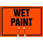 Cone Top Warning Sign w/ Legend "Wet Paint"_noscript