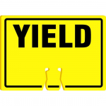 10" x 14" Cone Top Warning Sign w/ Legend: "Yield"_noscript