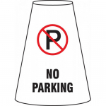 Caution Cone Cuff Sleeve w/ Legend: "No Parking"_noscript