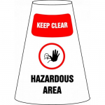 Keep Clear Cone Cuff Sleeve "Hazardous Area", 6/Pk_noscript