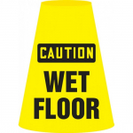 Cone Cuff Sleeve w/ Legend "Caution Wet Floor", 6/Pk_noscript