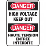 Safety Sign "Danger, High Voltage Keep Out"_noscript