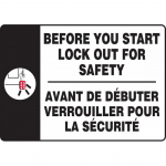 10" x 14" Bilingual Sign "Before You Start..."