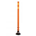 48" Tubular Traffic Delineator with Surface Mount Marker & Orange Reflective Decal_noscript